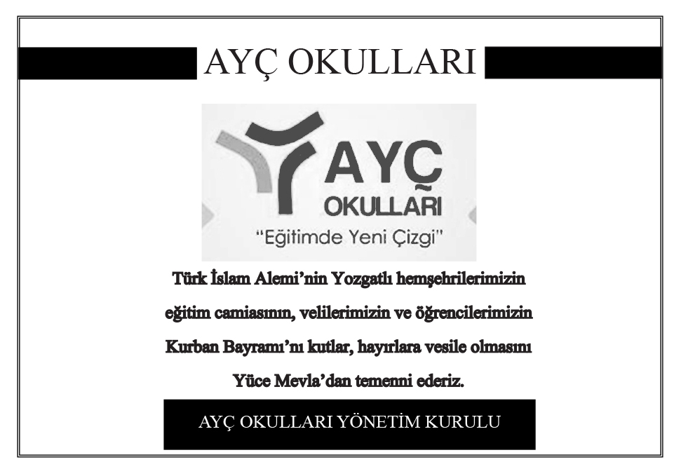AYÇ'den Bayram Tebriği